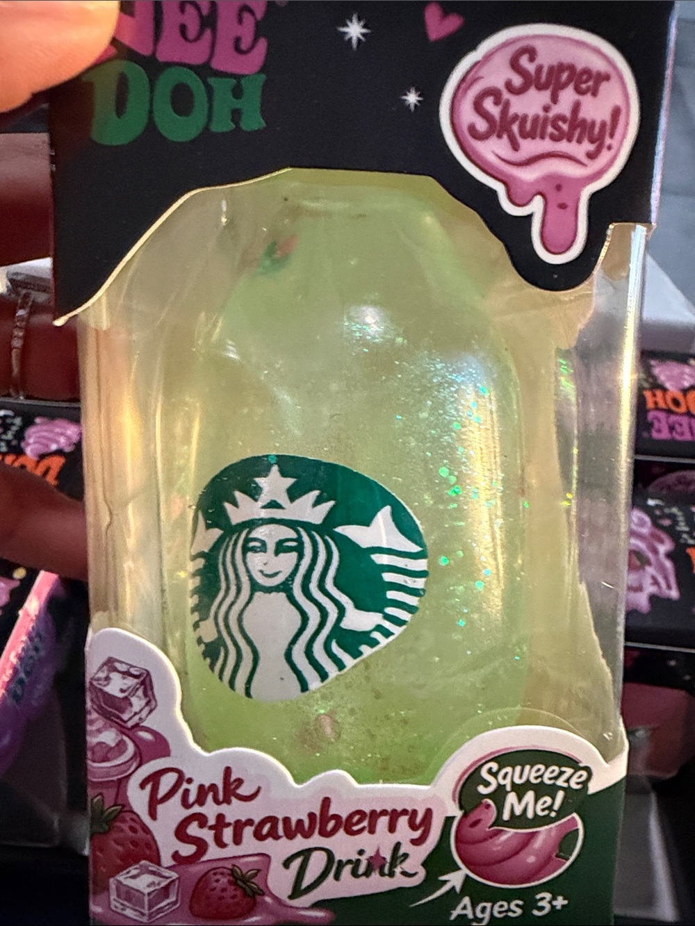 Squishy green lime strawberry drink
